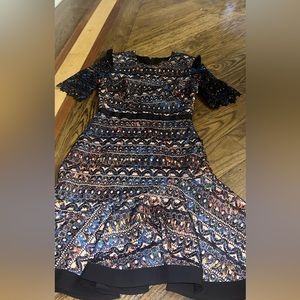 Saloni Juno Butterfly Lace Dress Size 0